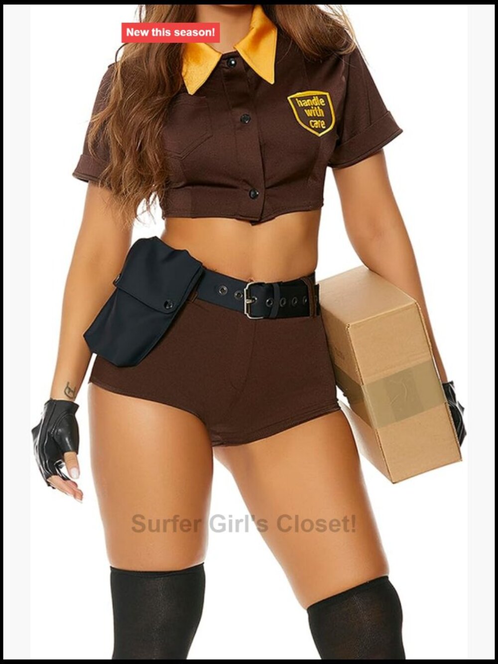 Forplay Women's Postal Delivery Halloween Costume Set - Polyester/Spandex Slim